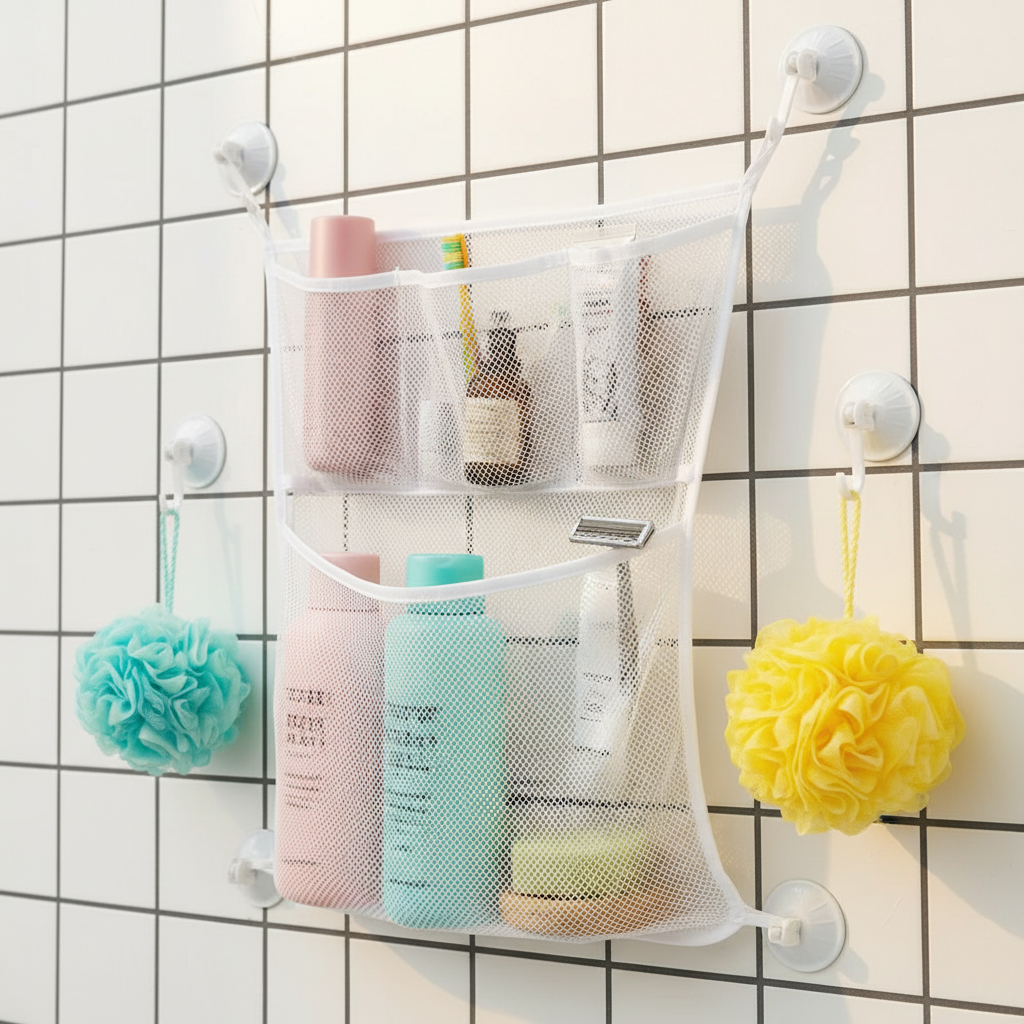 Mold-Free & Spacious – Bath Storage Net for Bath Toys