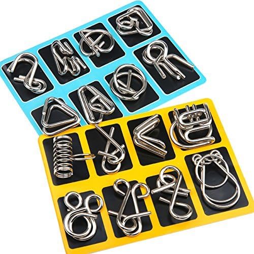 Metallic puzzle rings