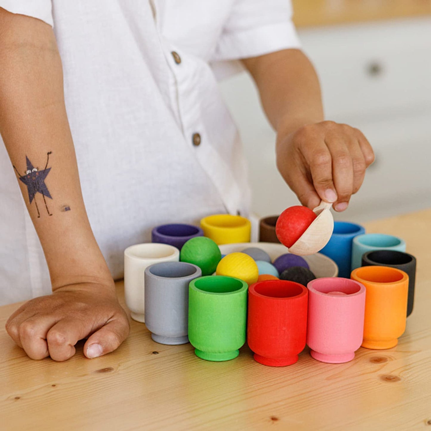 Combine Colours - Wooden Sorting Activity