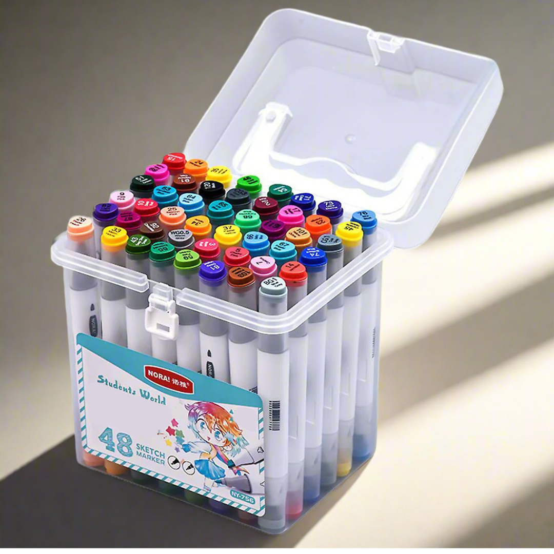 Double & Vibrant – Odorless & Washable School Markers