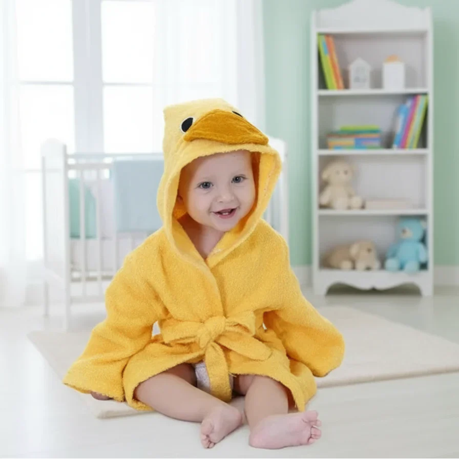 Plush & Absorbent – Bathrobe with Animal Design