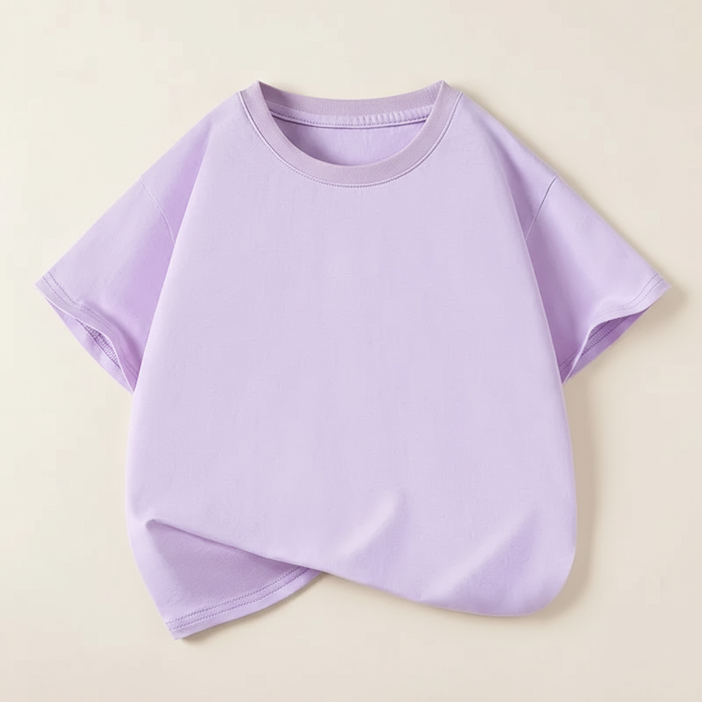 Casual & Plush – Relaxed Fit T-shirt with Round Neck