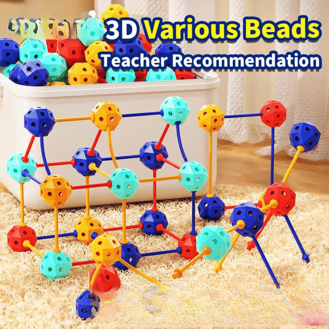 Flexible PVC beads - 3D Geometric building blocks