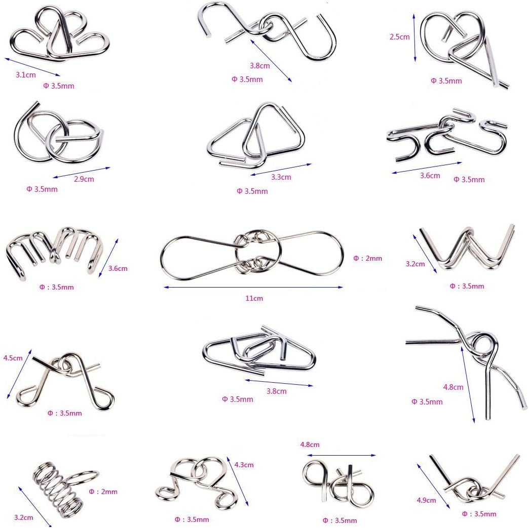 Metallic puzzle rings