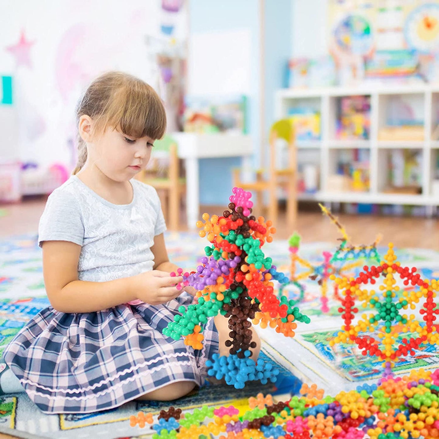 Developing creativity - Snowflake building blocks