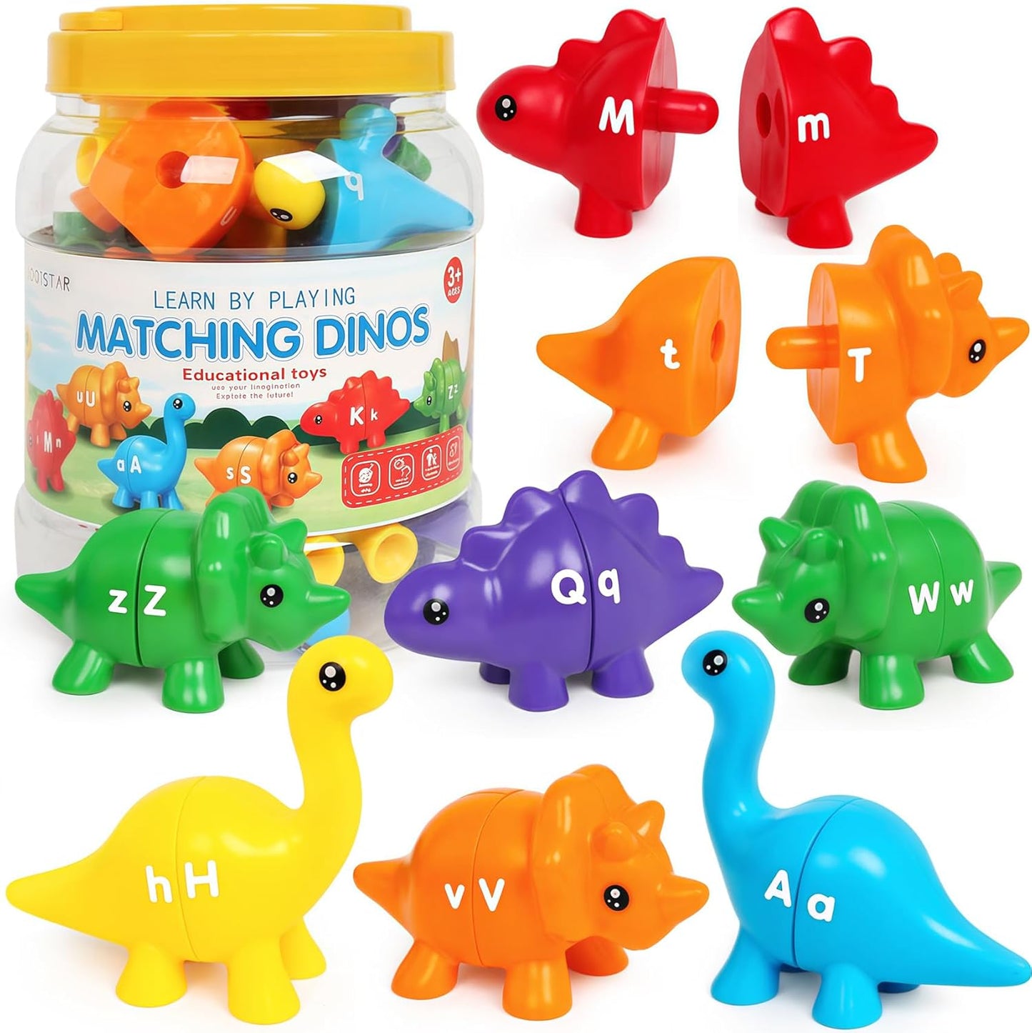 Matching Dino's – Play & Educational - Alphabet And Numbers Dino Game
