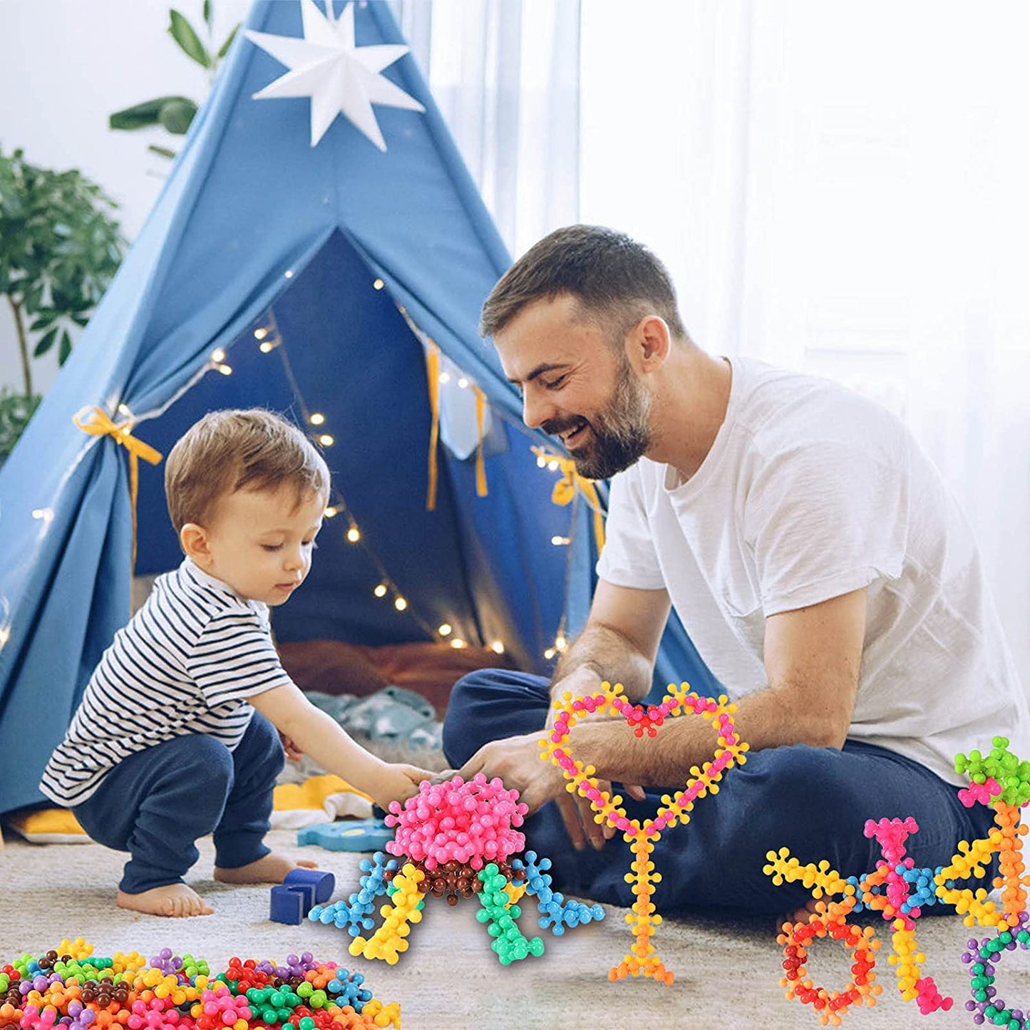 Developing creativity - Snowflake building blocks