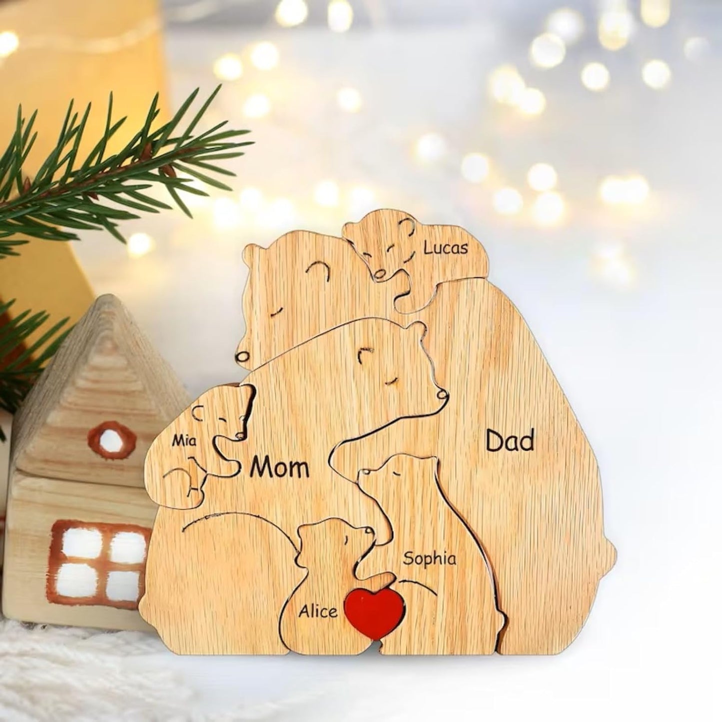 Family Puzzle™ – Custom Mother's Day Gift with a Family of Bears