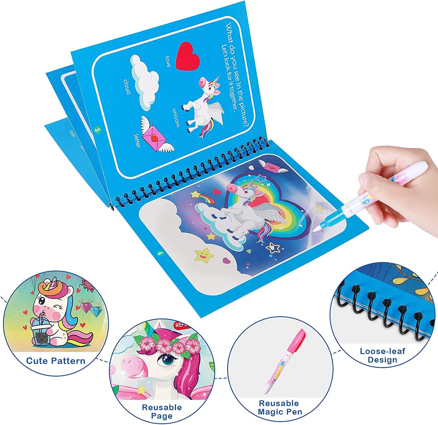 Colour with water - Colouring book