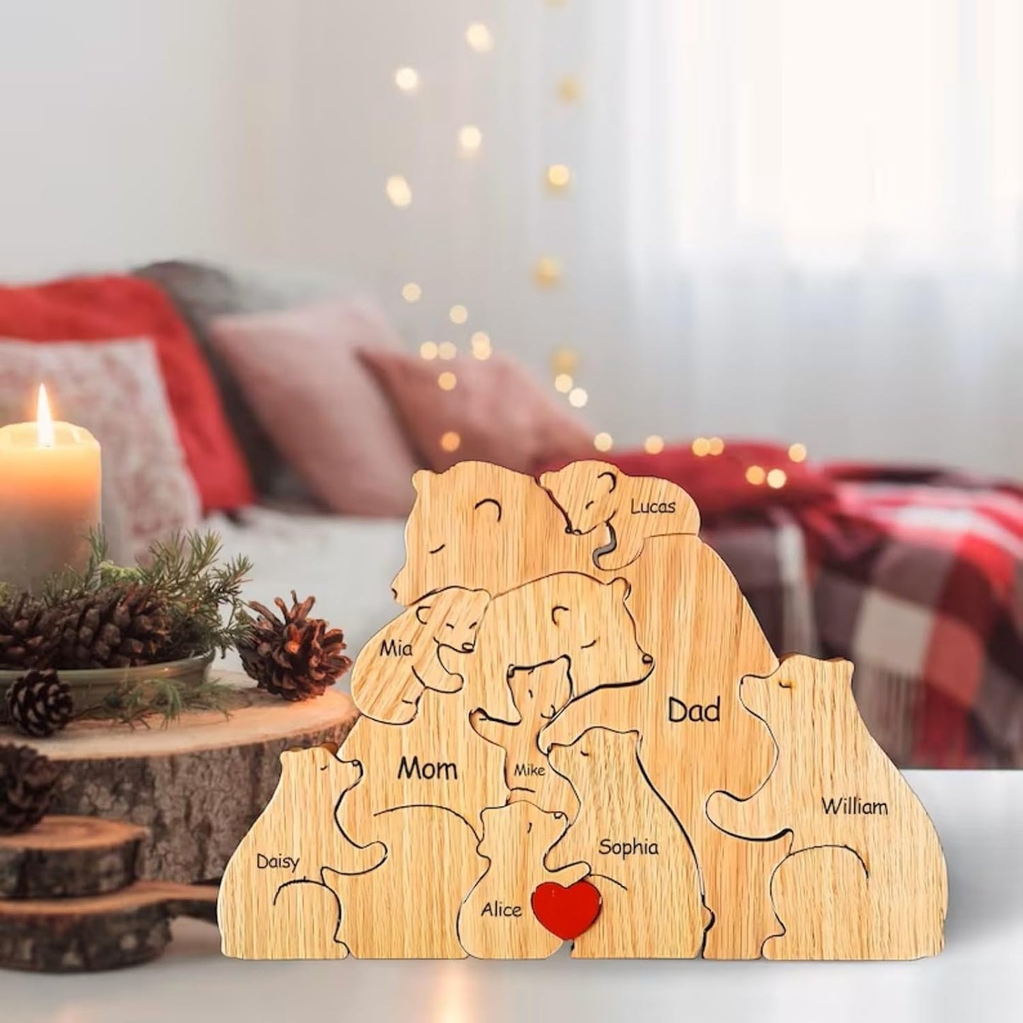 Family Puzzle™ – Custom Mother's Day Gift with a Family of Bears