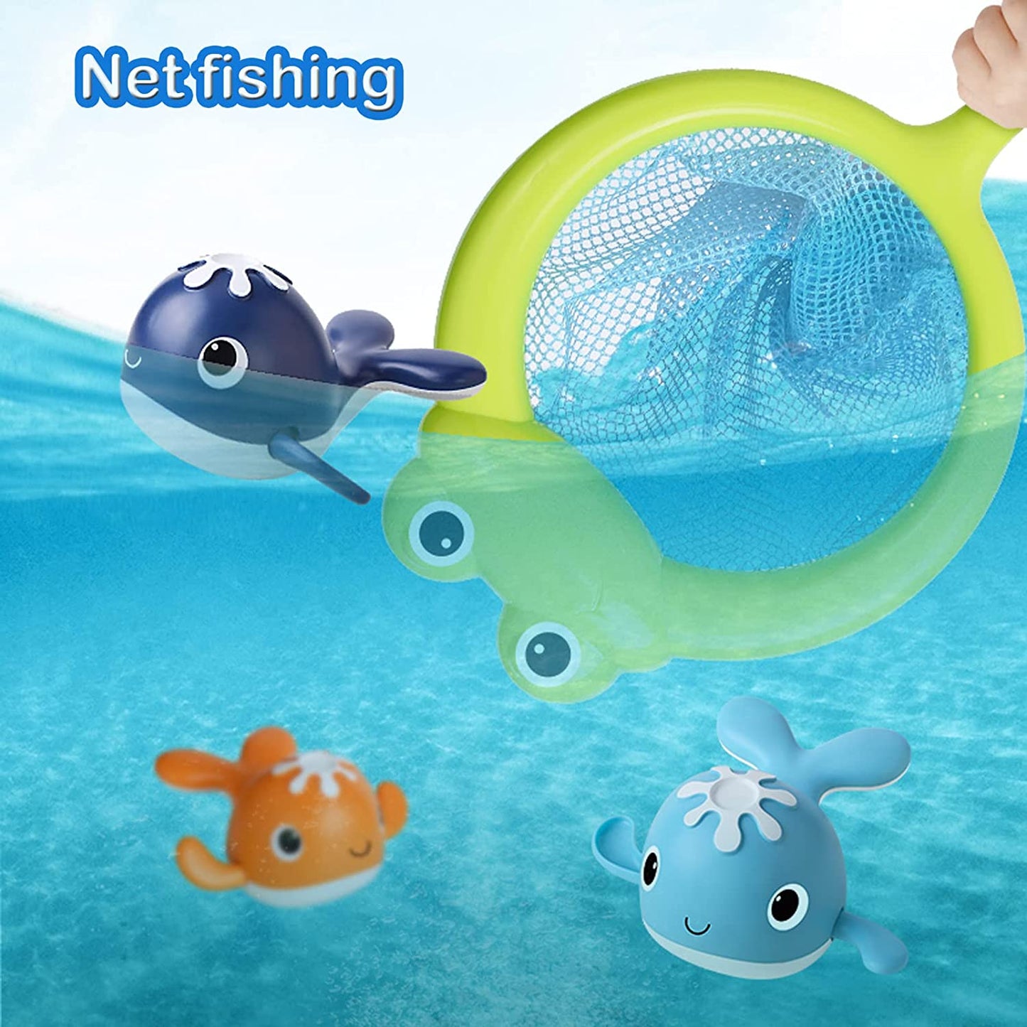 Cute bathing fish - Swimming whales