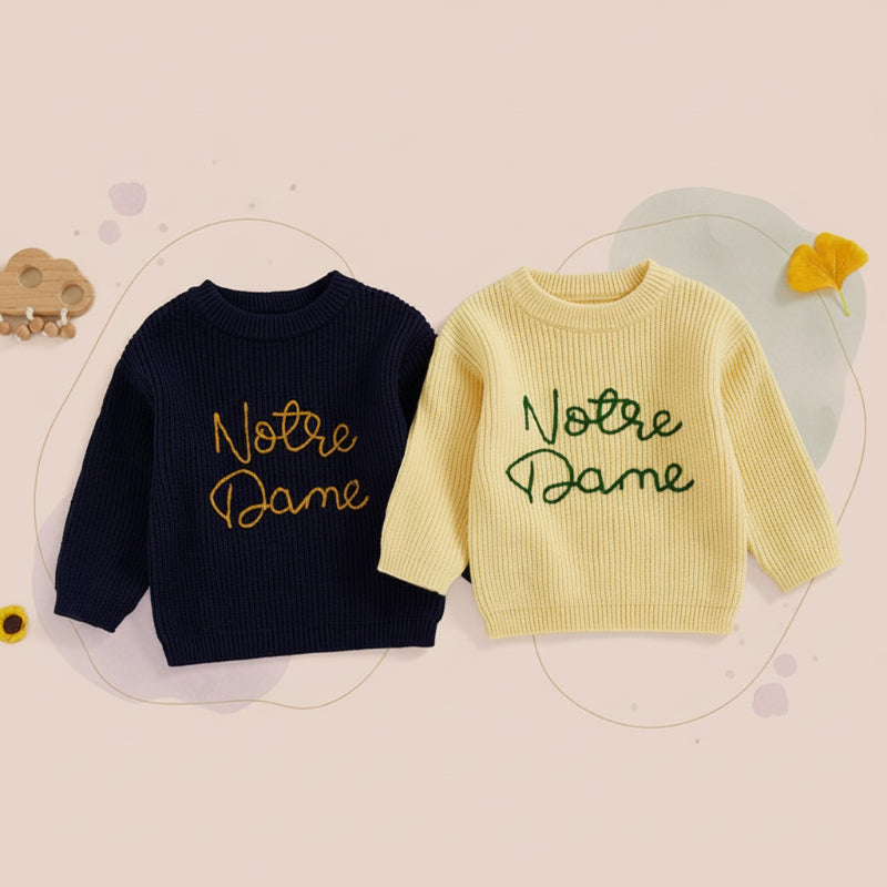 Comfortable & Playful – 'Notre Dame' Sweater