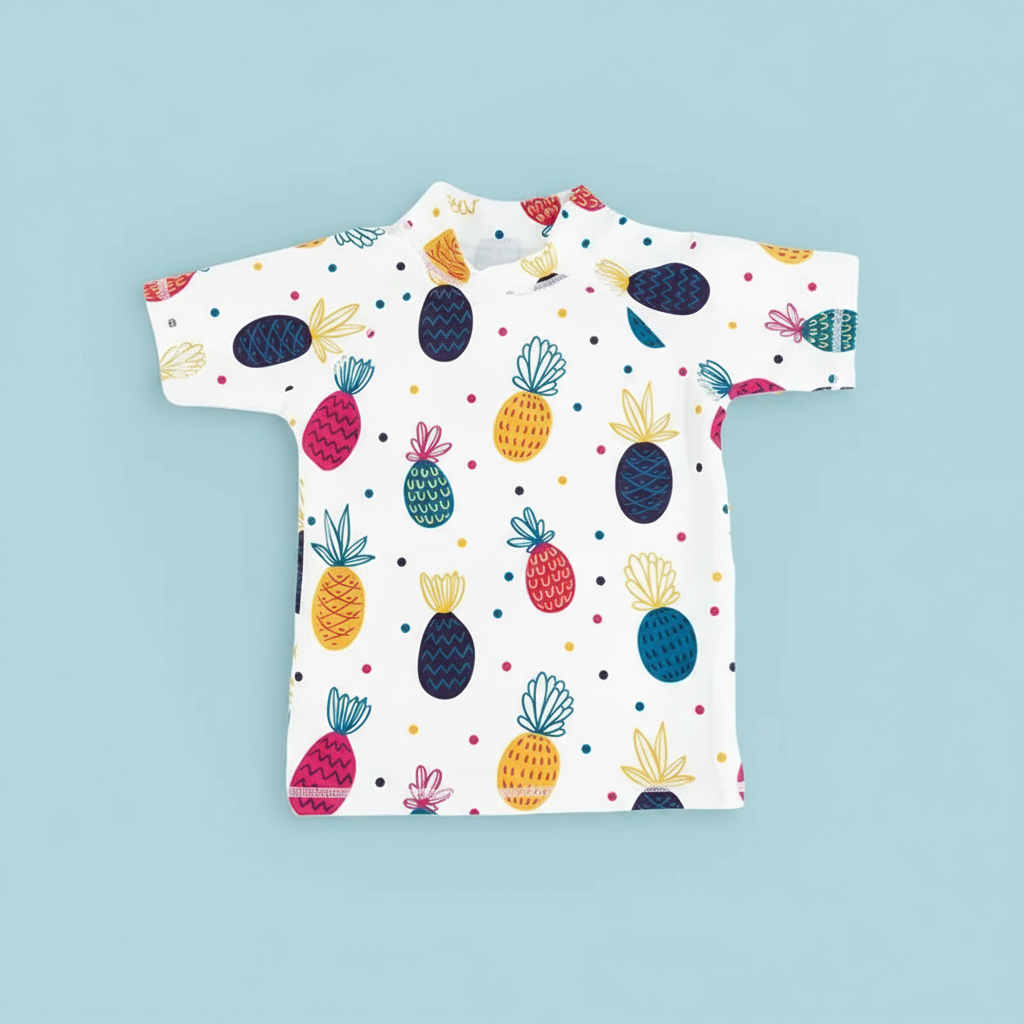 Summery & Protective – Anti-UV Children's Swim Shirt with Short Sleeves