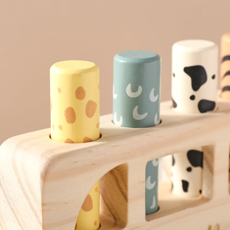Developmental & Educational – Wooden Press Play Bus