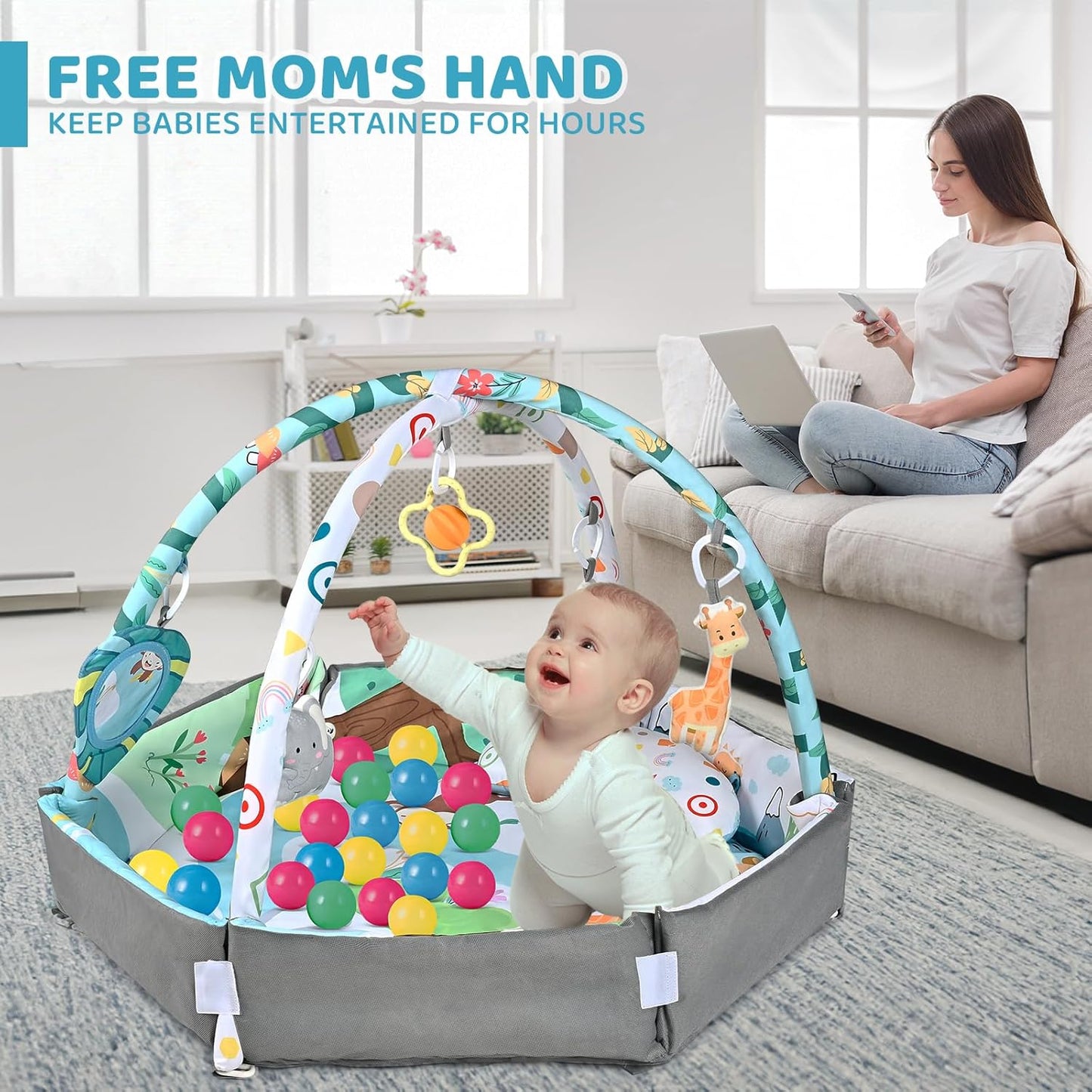 8-in-1 Growth & Play – Infant Play Mat