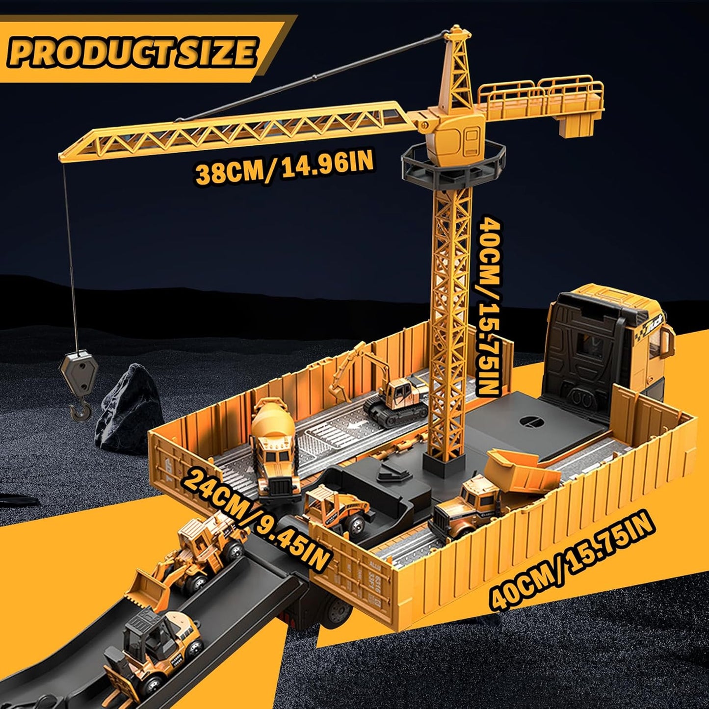 Educational & Building – 2-in-1 Construction Truck Play Set