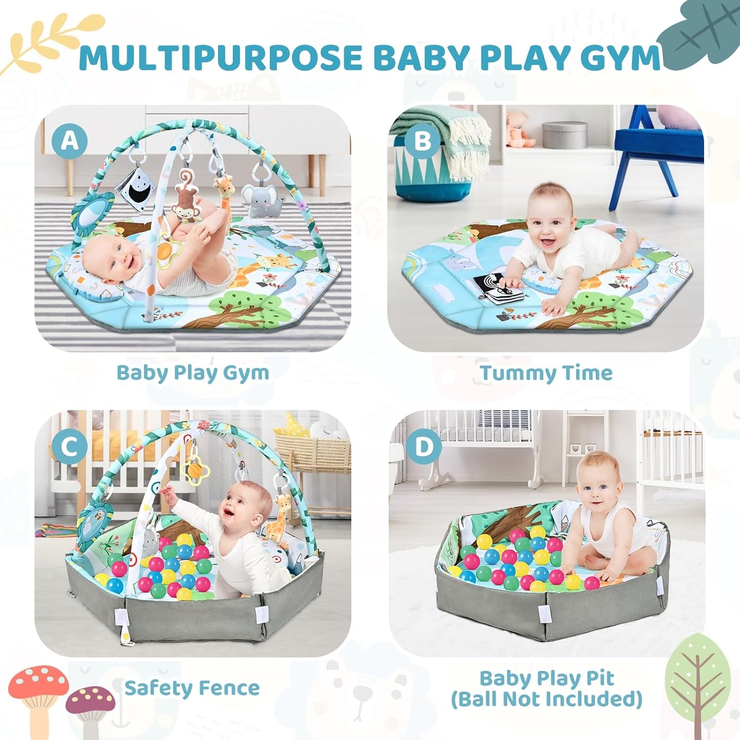8-in-1 Growth & Play – Infant Play Mat