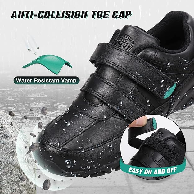 Light & Durable - Leather Sneakers with Velcro