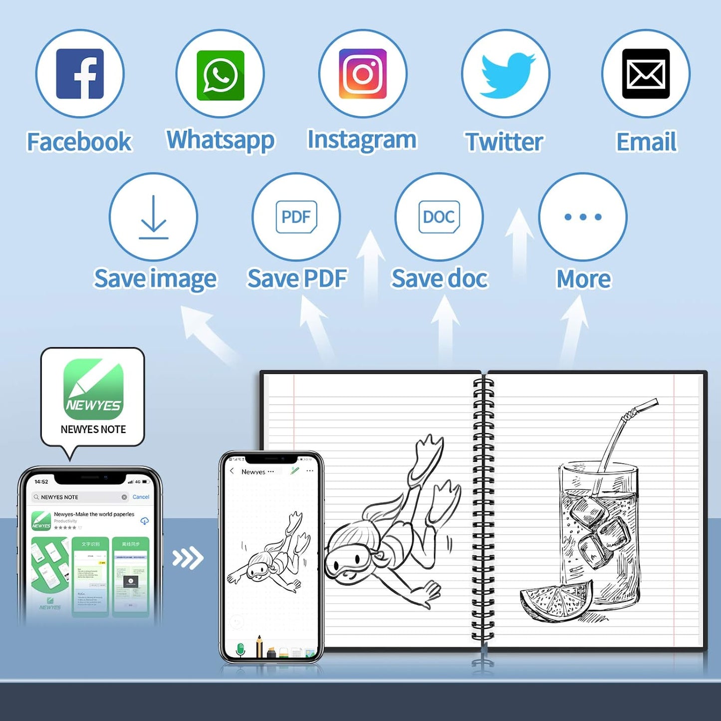 Save paper and money! - Reusable notebook