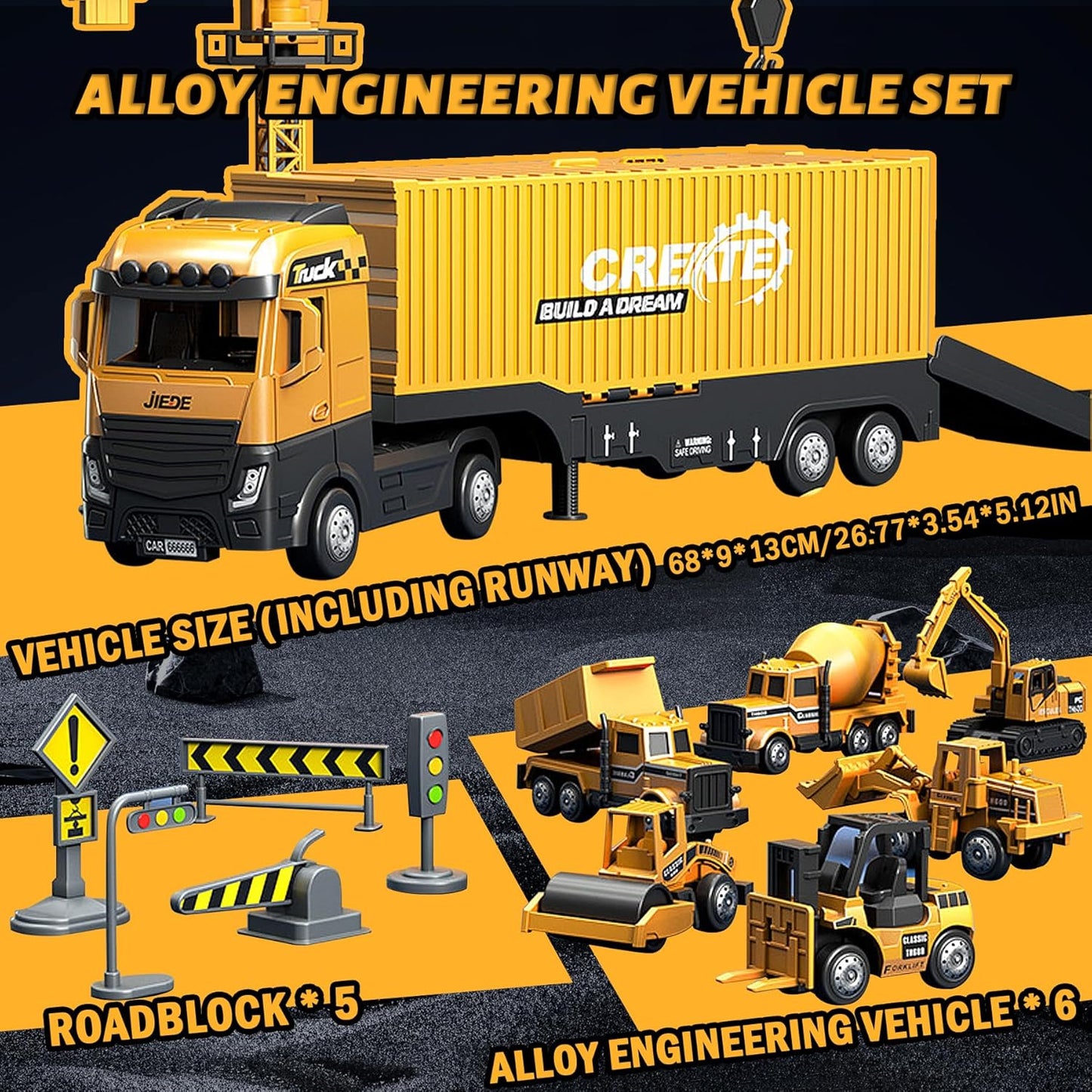 Educational & Building – 2-in-1 Construction Truck Play Set