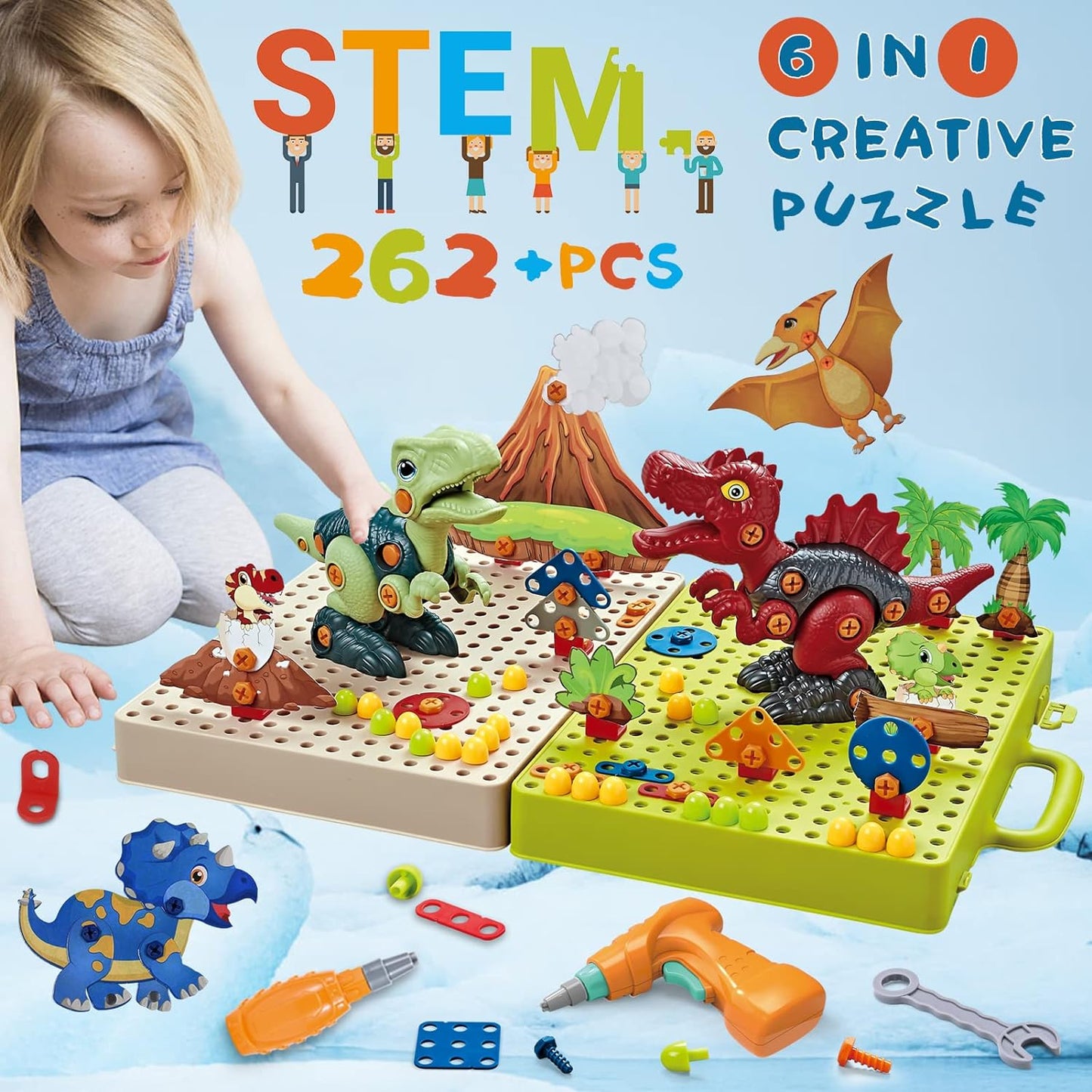 Drill & Design - Dino Building Toys