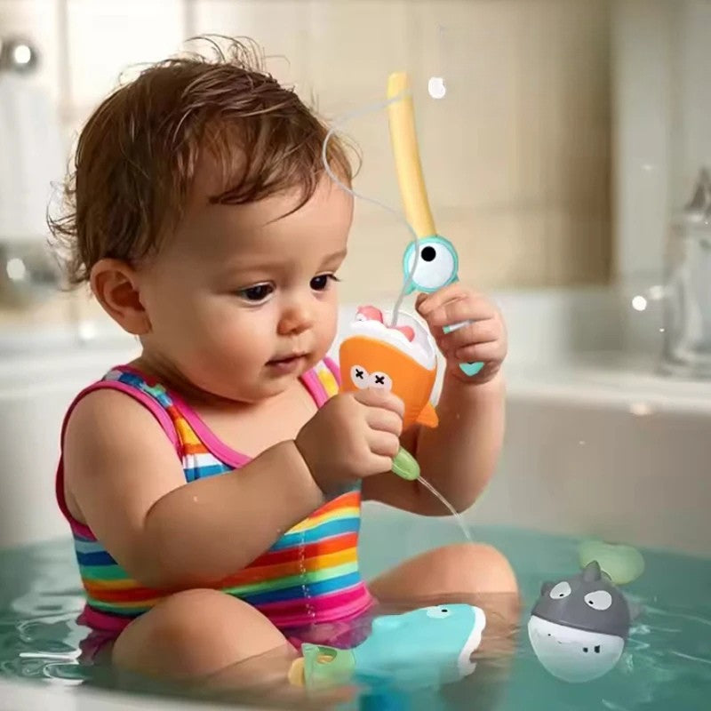 Fishing & Splashing - Fishing rod set in bath