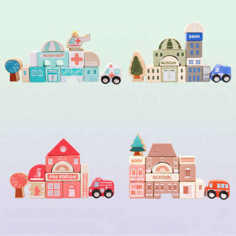 Educational & Play – Wooden Building Blocks in the City