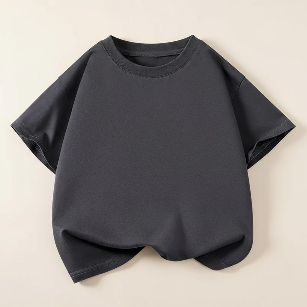 Casual & Plush – Relaxed Fit T-shirt with Round Neck