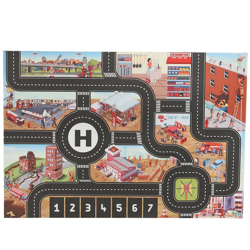 Car Adventure - Amazing City Playmat™ - City Car Play Mat