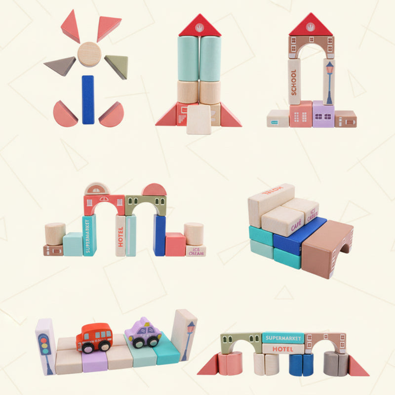 Educational & Play – Wooden Building Blocks in the City