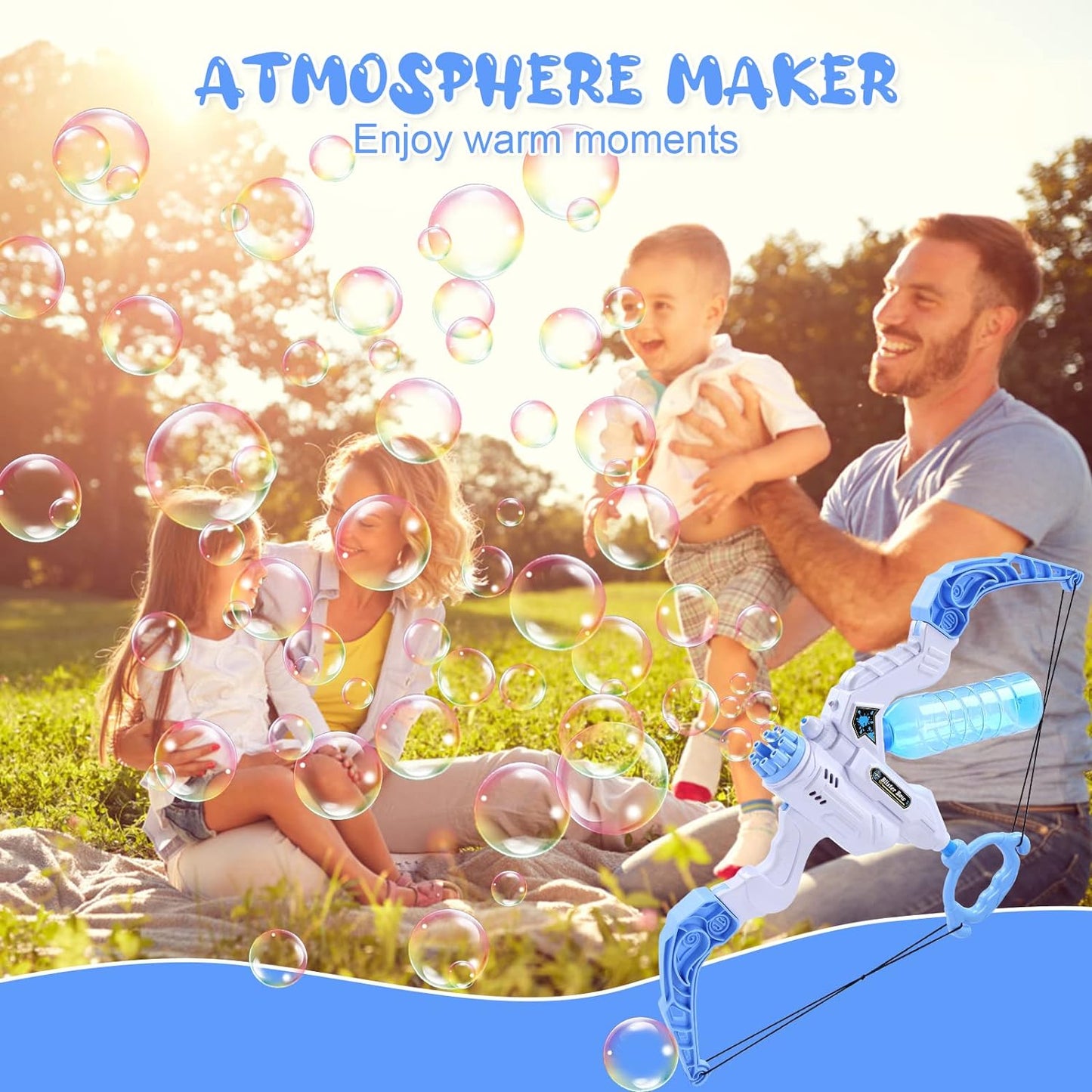 TrendyToys – Active & Innovative - 2-in-1 Bow Bubble Blower Machine
