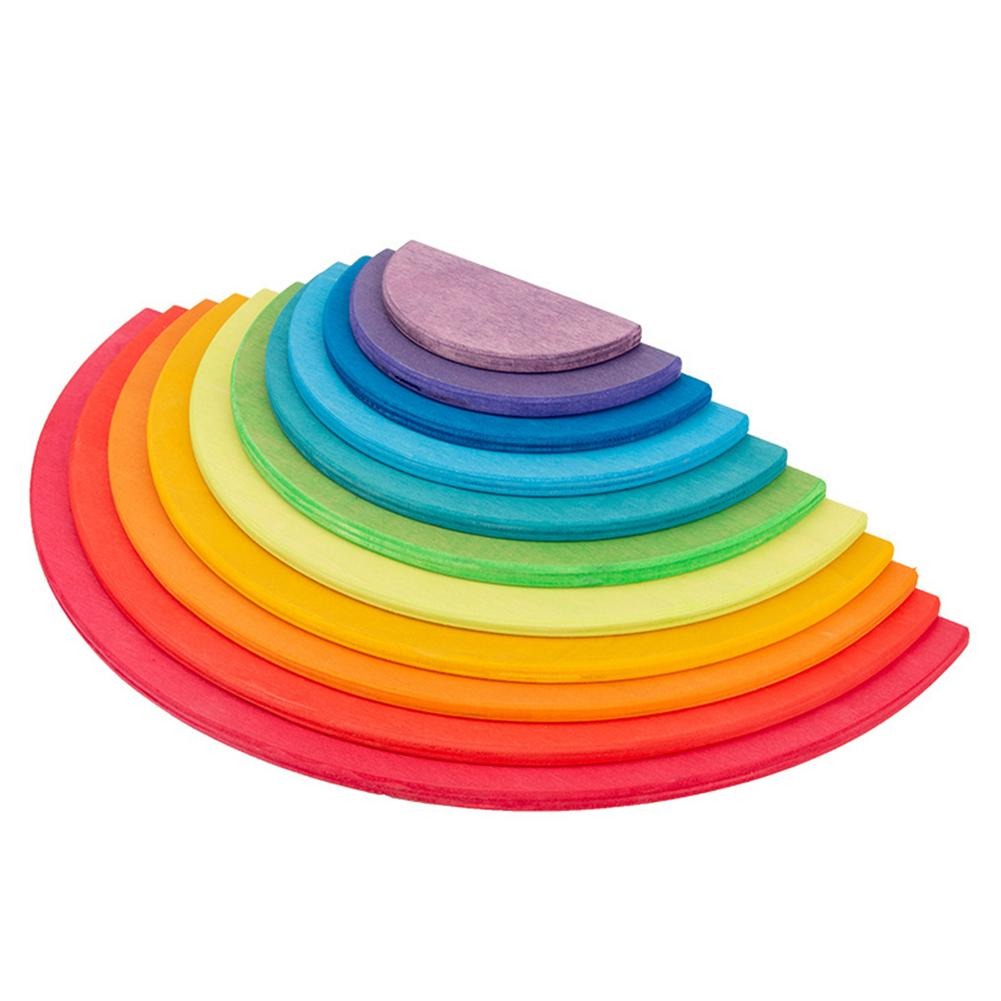Unlimited building possibilities - Wood rainbow discs