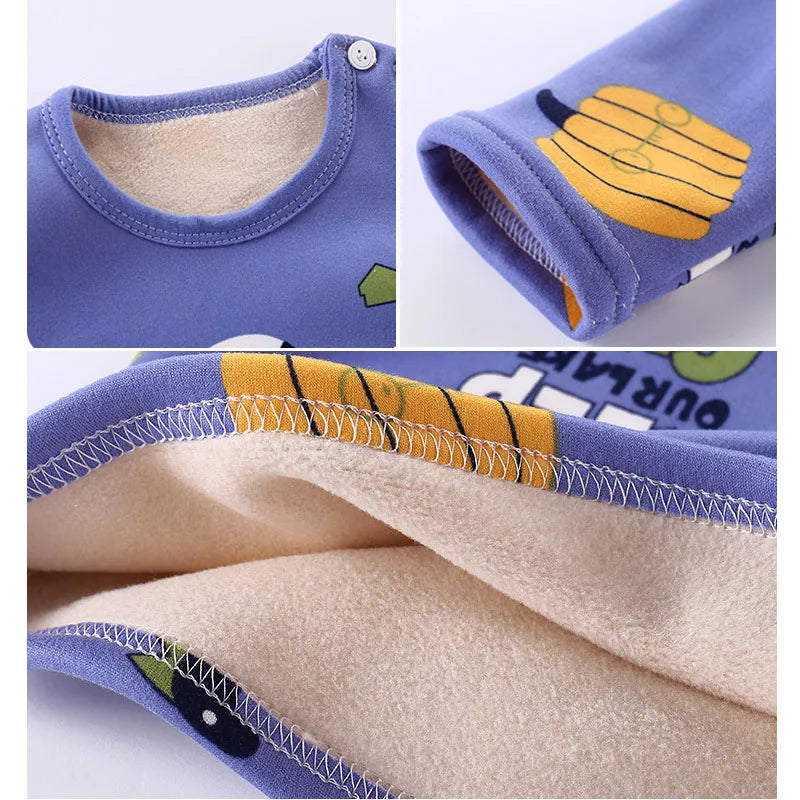 Kinder Cartoon Fleece Pyjama