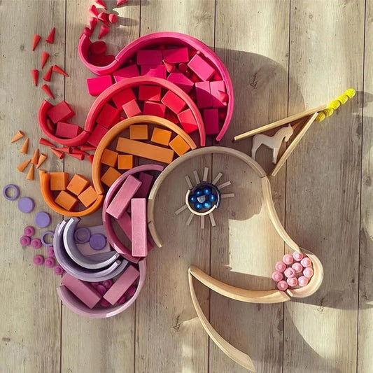 Wood Wonders - Rainbow building blocks