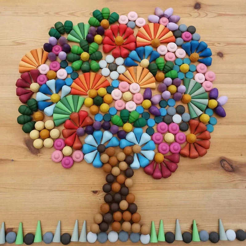 Wood Wonders - Rainbow building blocks