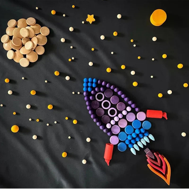 Wood Wonders - Rainbow building blocks