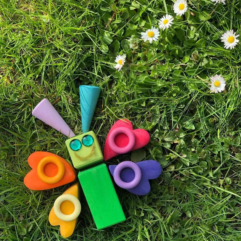 Wood Wonders - Rainbow building blocks
