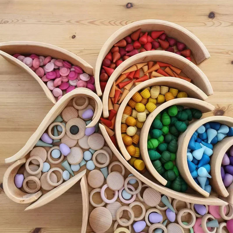 Wood Wonders - Rainbow building blocks