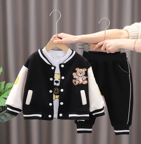 Toddler & Adventure - 3-Piece Clothing Kit Red Baseball Bear