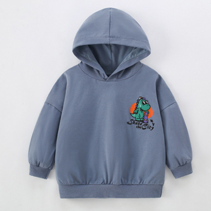 Warm & Breathable – Hoodie with Triceratops Print