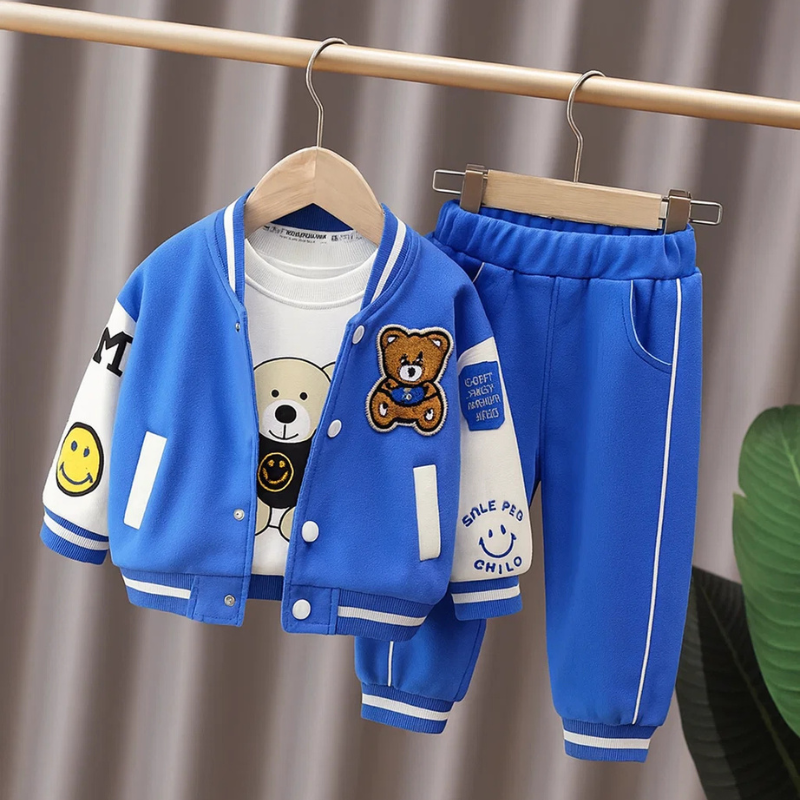 Toddler & Adventure - 3-Piece Clothing Kit Red Baseball Bear