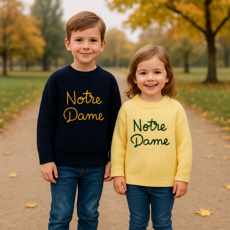 Comfortable & Playful – 'Notre Dame' Sweater