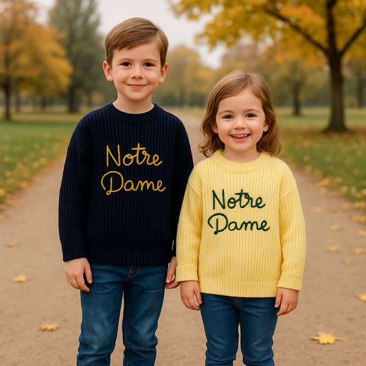 Comfortable & Playful – 'Notre Dame' Sweater