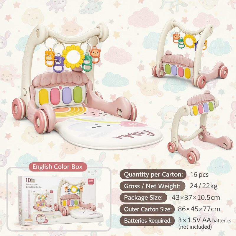 Interactive & Safe – 3-in-1 Walker & Infant Gym