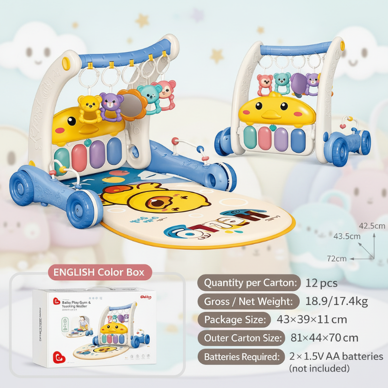 Interactive & Safe – 3-in-1 Walker & Infant Gym