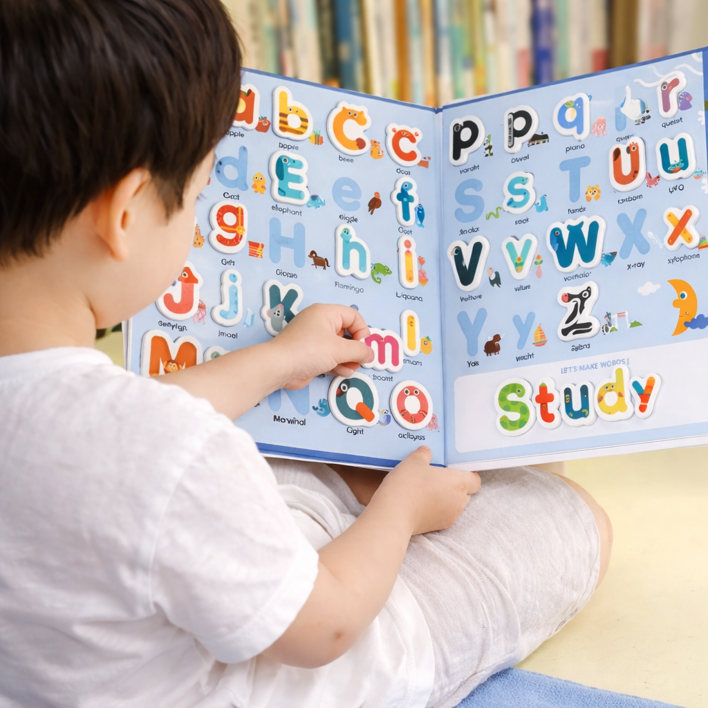 Learn English words & math – Alphabet & Numbers Brain-teaser Book