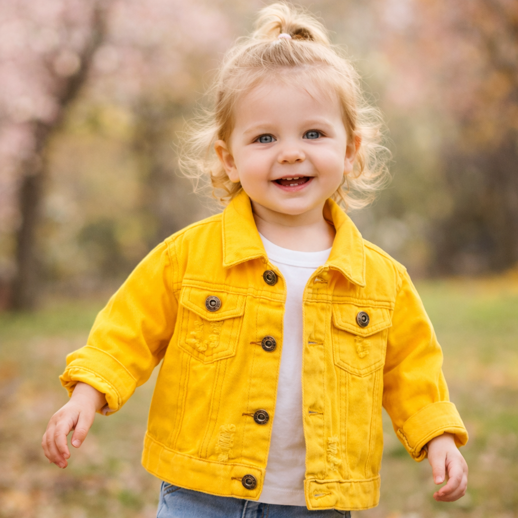 Candy Color Denim Jacket – Lightweight Denim Jacket for Children