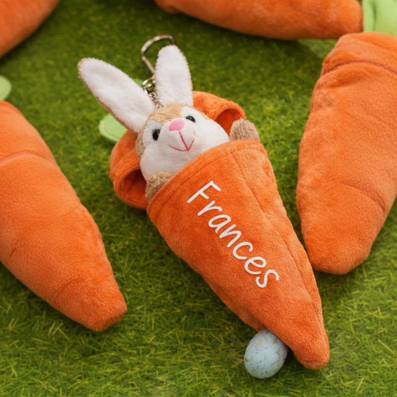 Custom Bunny – The Ultimate Easter Gift - Plush Carrot Bunny with Name