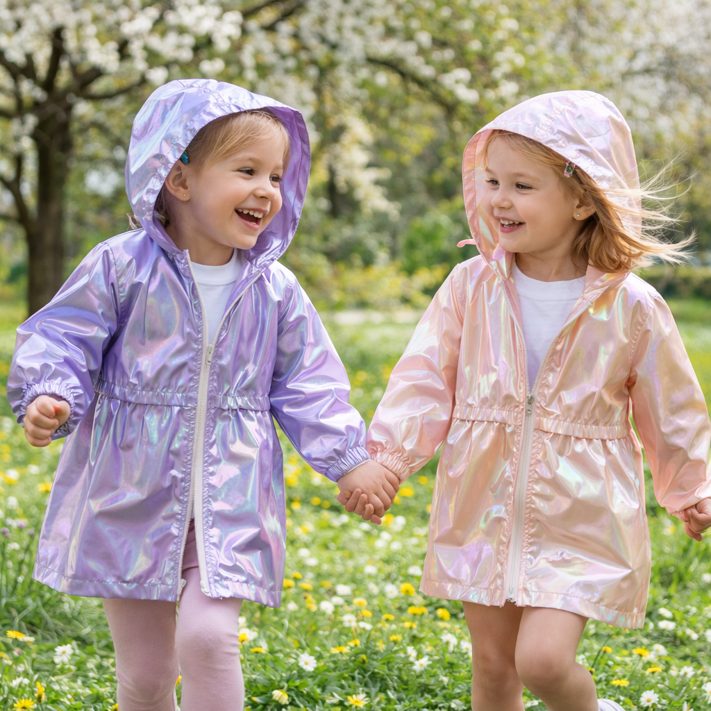 Shiny & Light – Children's Raincoat with Hood