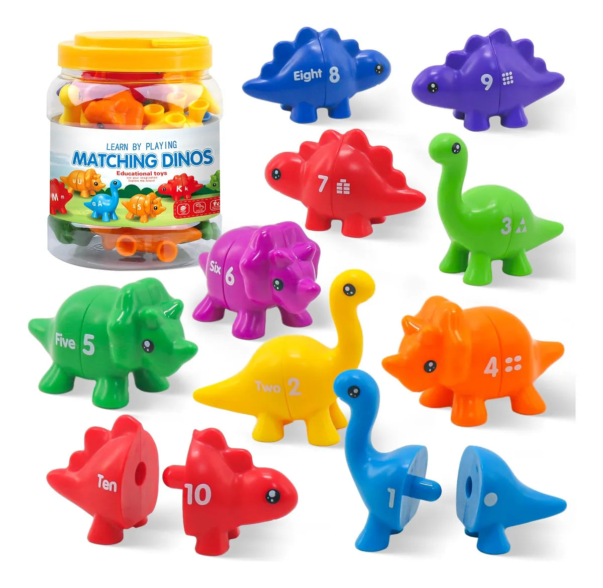 Matching Dino's – Play & Educational - Alphabet And Numbers Dino Game